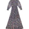 RIXO Kristen Dress In Camellia Garden Navy