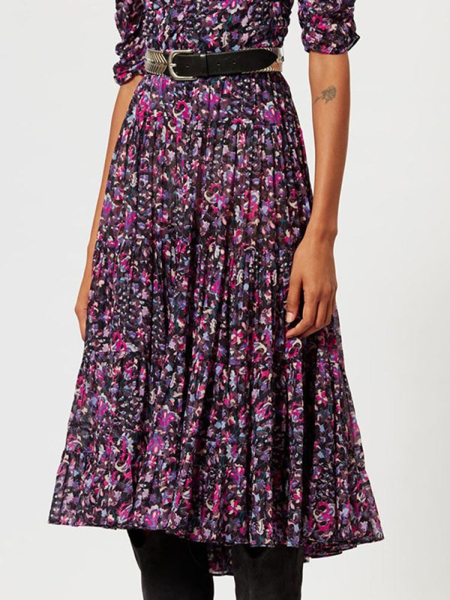 ISABEL MARANT ETOILE Elfa Skirt In Midnight/Pink