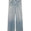 R13 Damon Pleated Wide Leg In Lennon Blue