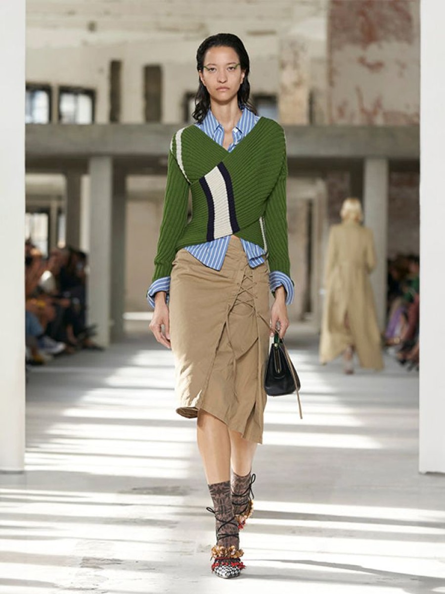 DRIES VAN NOTEN Ticket Sweater In Green