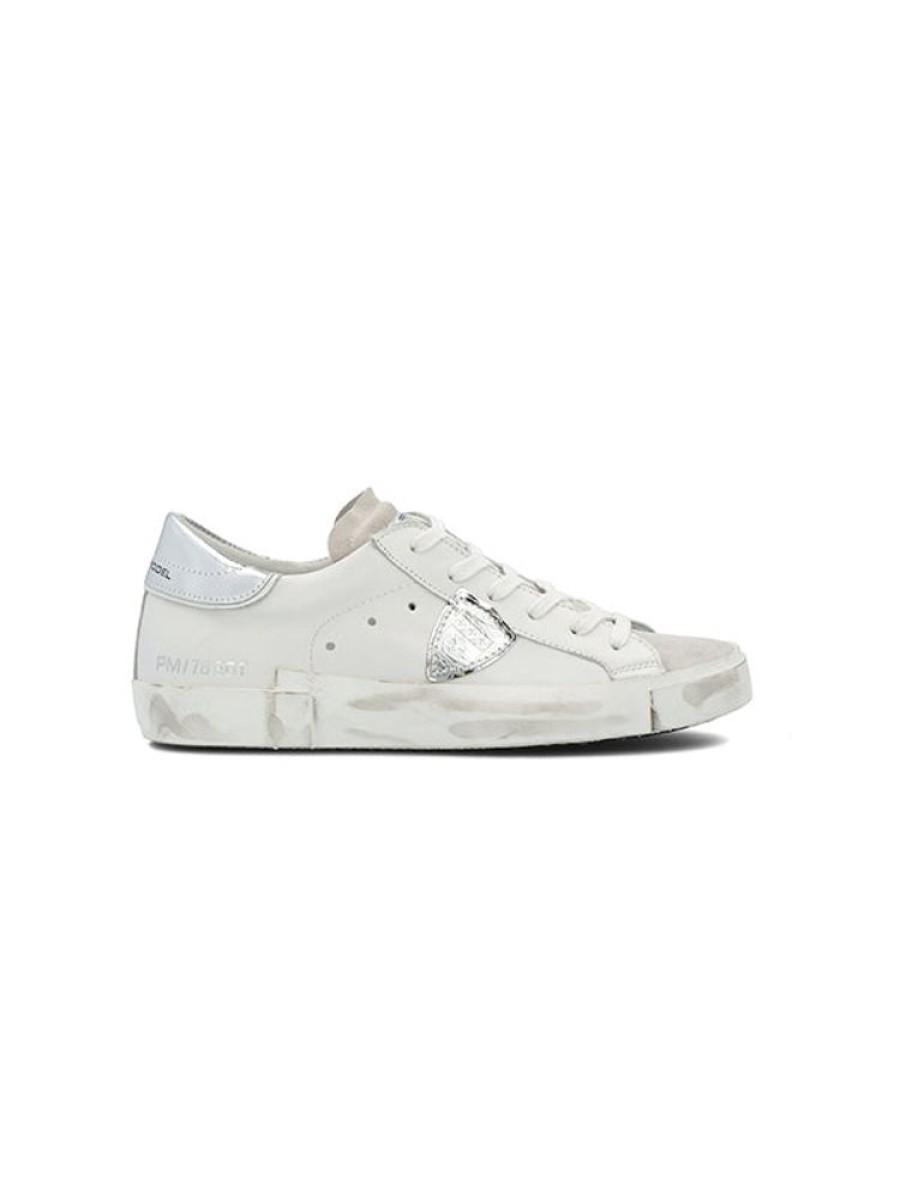 PHILIPPE MODEL Prld Low In Blanc Argent