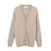 ALEGER CASHMERE N.05 Cashmere Oversized Cardigan In Champagne