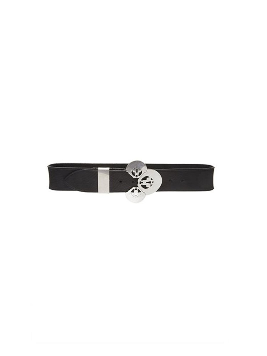 ISABEL MARANT ETOILE Adaria Belt In Black/Silver