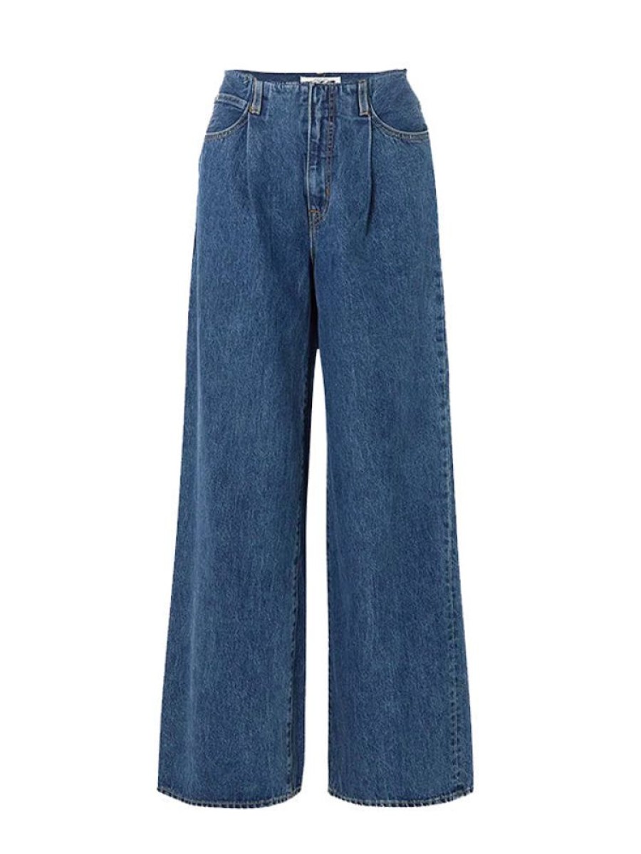 SLVRLAKE Taylor Wide Pleat Jean In Sweet Memory