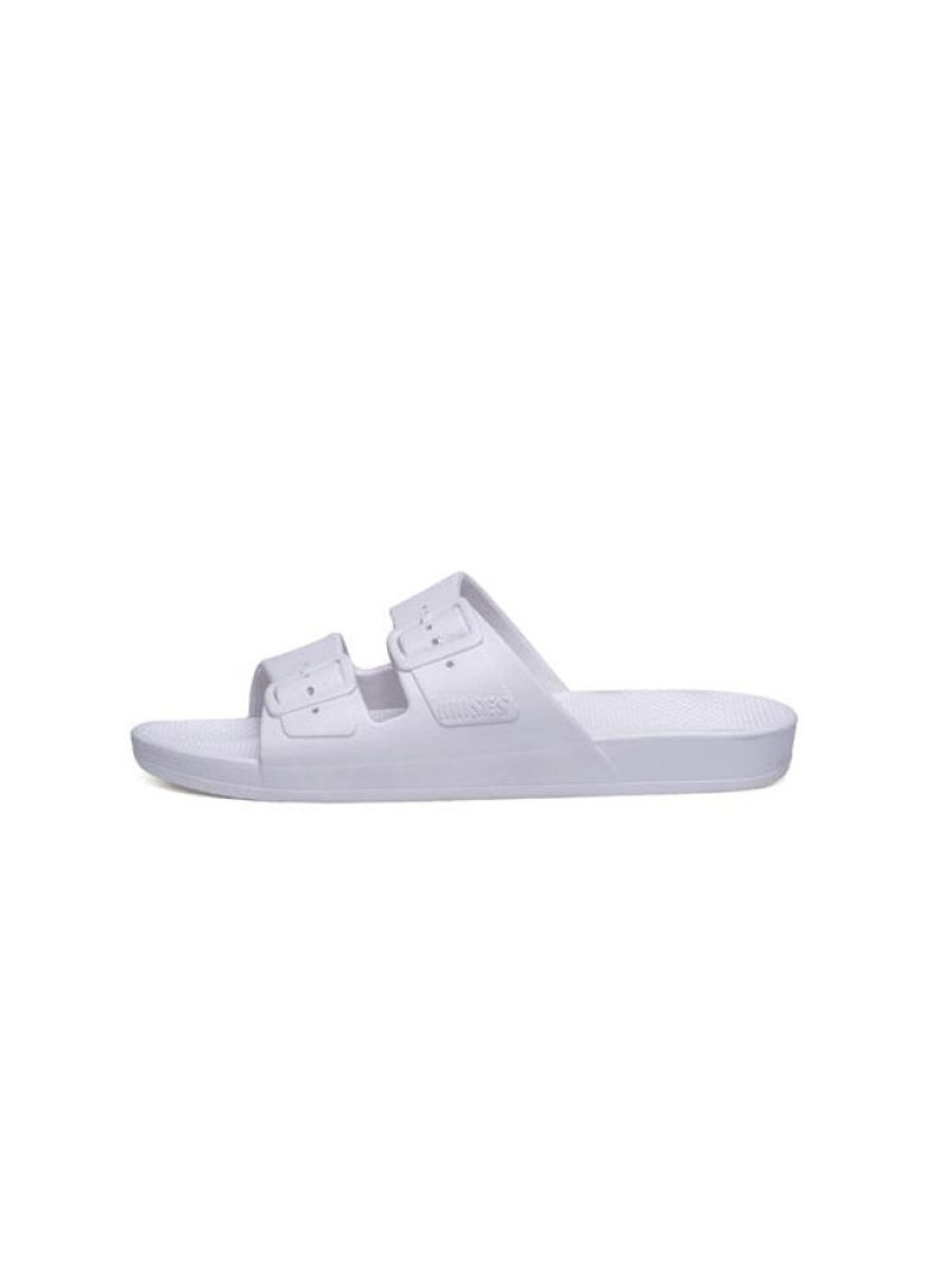 FREEDOM MOSES Solid Slides In White