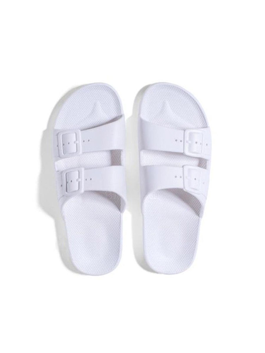 FREEDOM MOSES Solid Slides In White