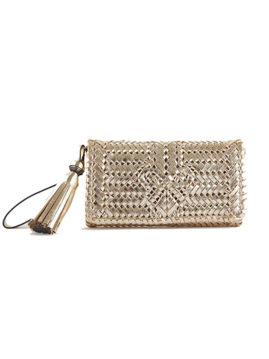 ANYA HINDMARCH The Neeson Tassel Clutch In Platino