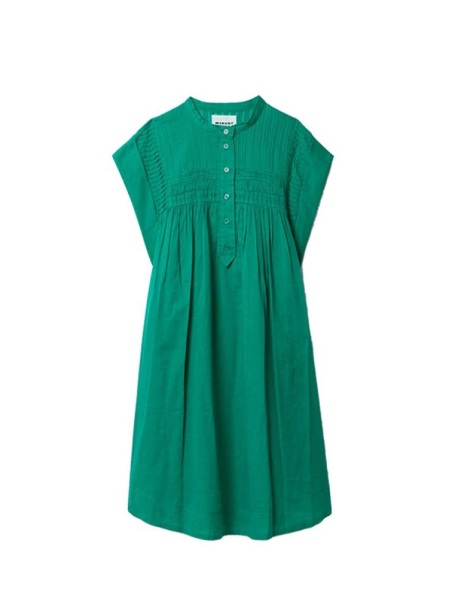 ISABEL MARANT ETOILE Leazali Dress In Emerald Green