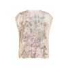 DRIES VAN NOTEN Capo Printed Silk Top In Ecru