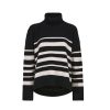 PROENZA SCHOULER Sandra Turtleneck In Black Striped Cashmere