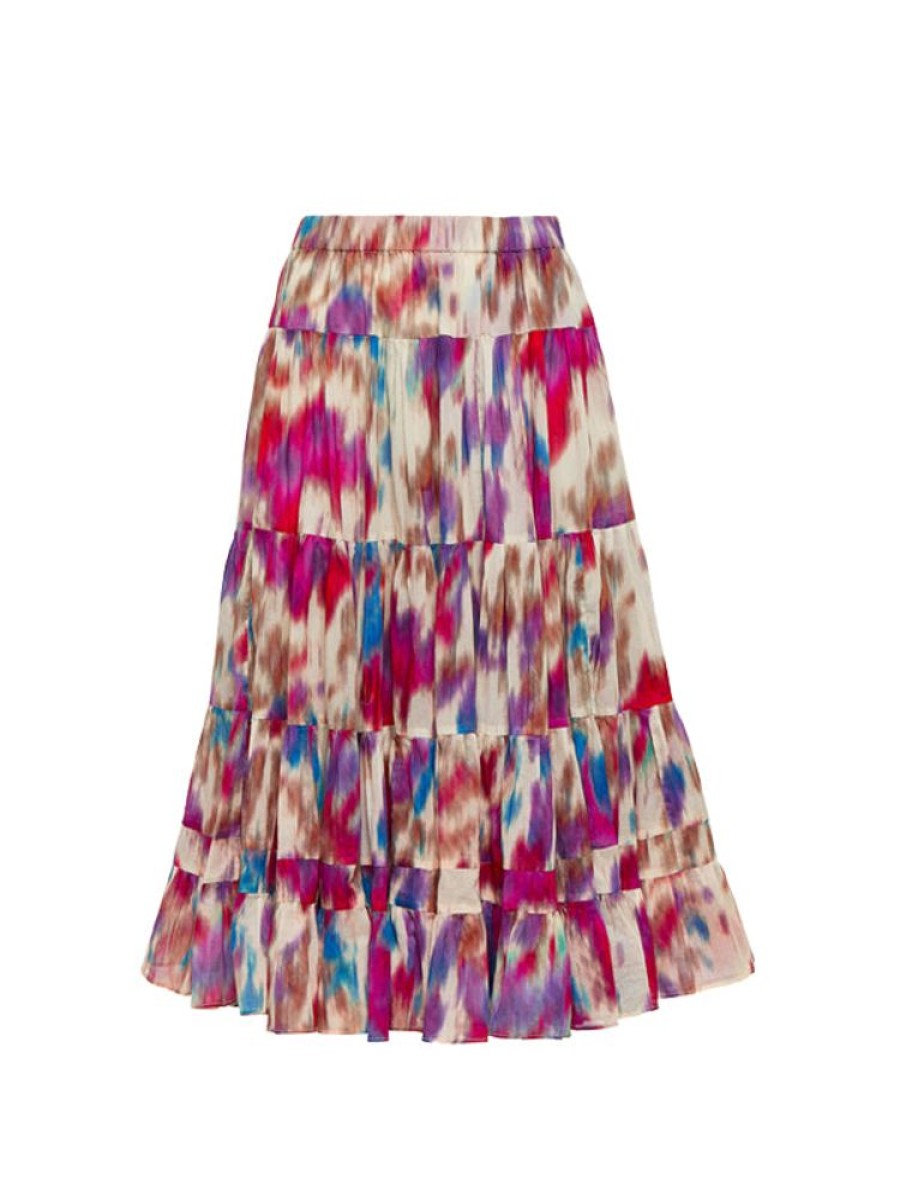 ISABEL MARANT ETOILE Elfa Skirt In Beige/Raspberry