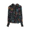 ULLA JOHNSON Pippa Blouse In Black Iris