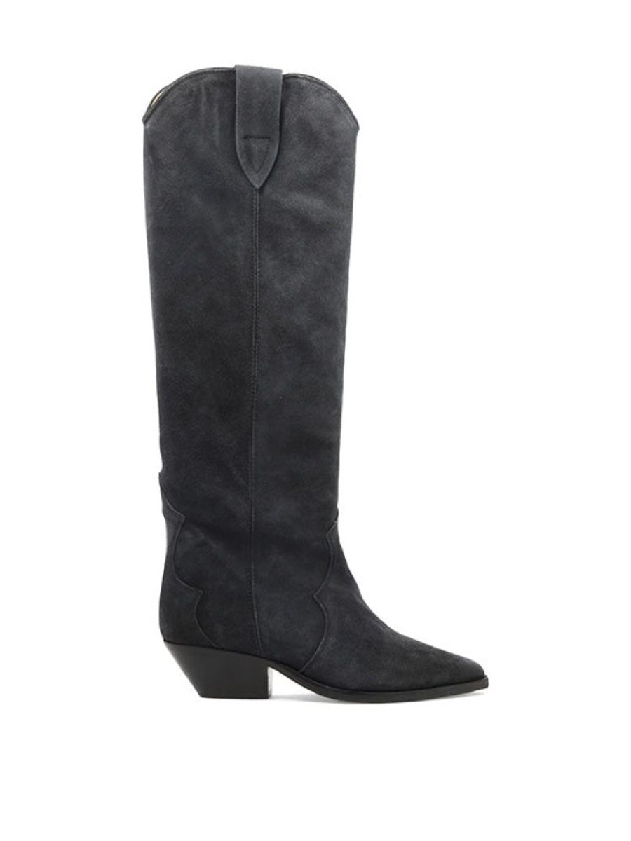 ISABEL MARANT Denvee High Boots In Faded Black