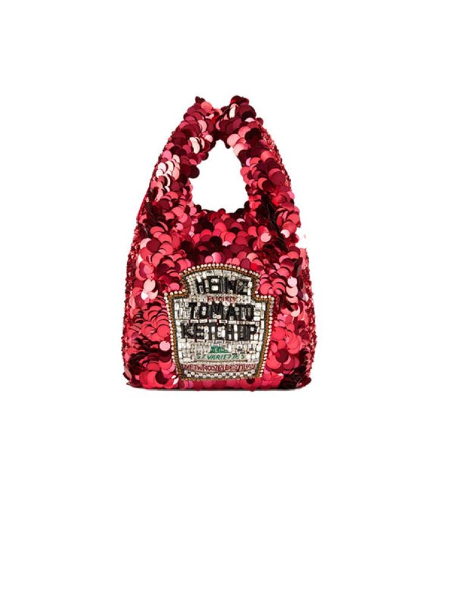 ANYA HINDMARCH Anya Brands Mini Tote Ketchup In Red Sequins