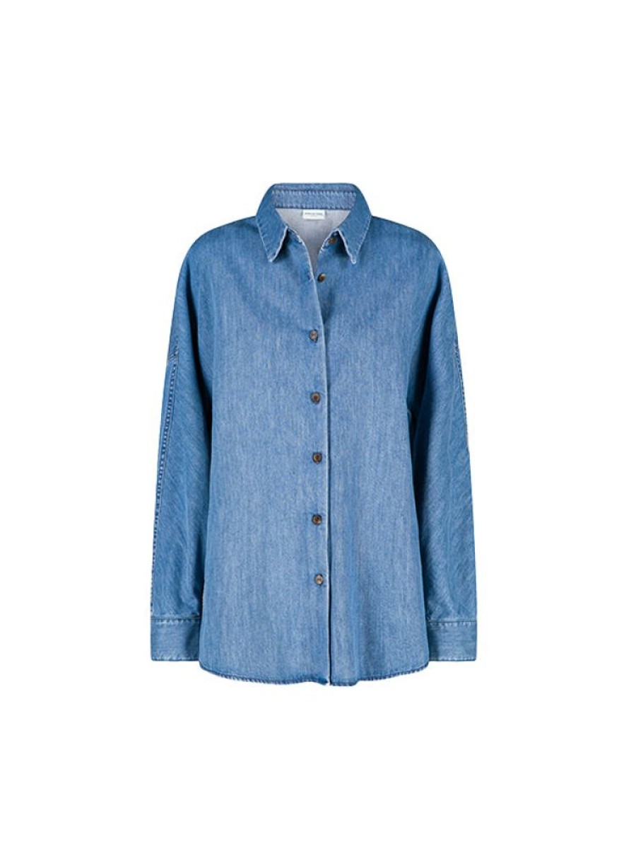 DRIES VAN NOTEN Casio Denim Shirt In Light Blue