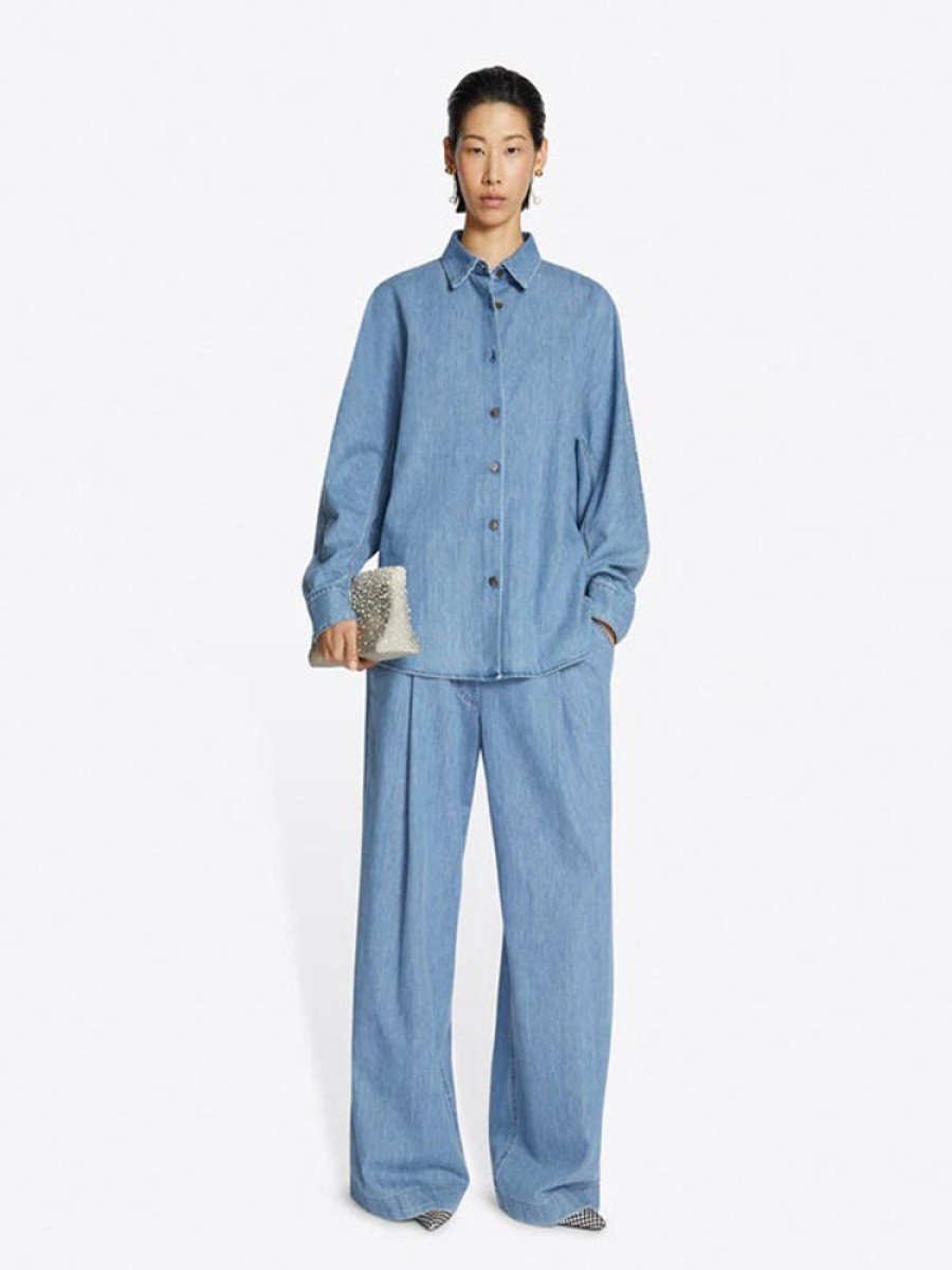 DRIES VAN NOTEN Casio Denim Shirt In Light Blue