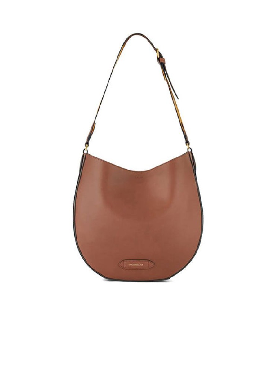 ANYA HINDMARCH Nastro Hobo In Tan Polished Leather