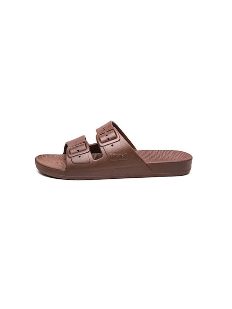 FREEDOM MOSES Solid Slides In Choco