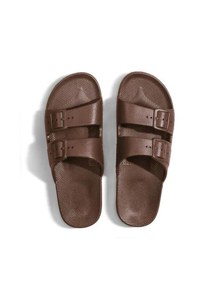 FREEDOM MOSES Solid Slides In Choco