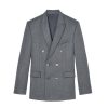 WARDROBE.NYC Double Breasted Blazer In Charcoal