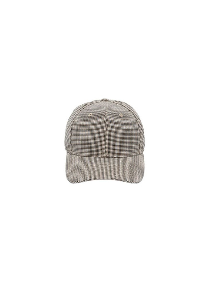 VICTORIA BECKHAM Logo Cap In Dogstooth Check