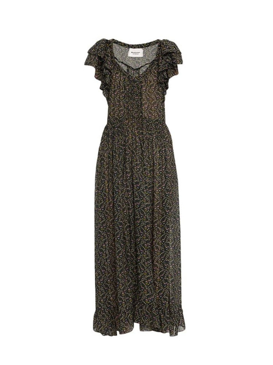 ISABEL MARANT ETOILE Godralia Dress In Faded Black