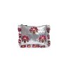 LA DOUBLEJ Hand Pochette In Textured Silver Sequin