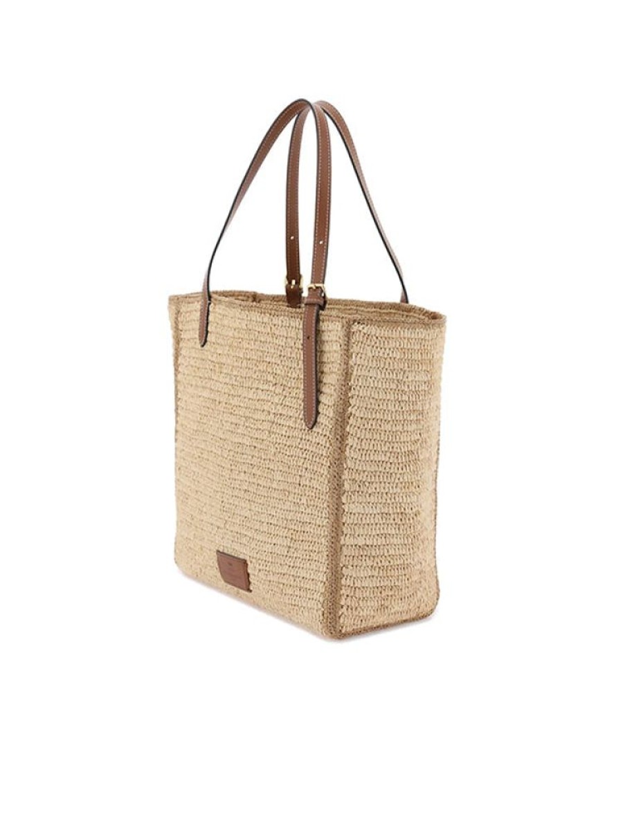 ANYA HINDMARCH Tote Small Eyes In Natural Raffia