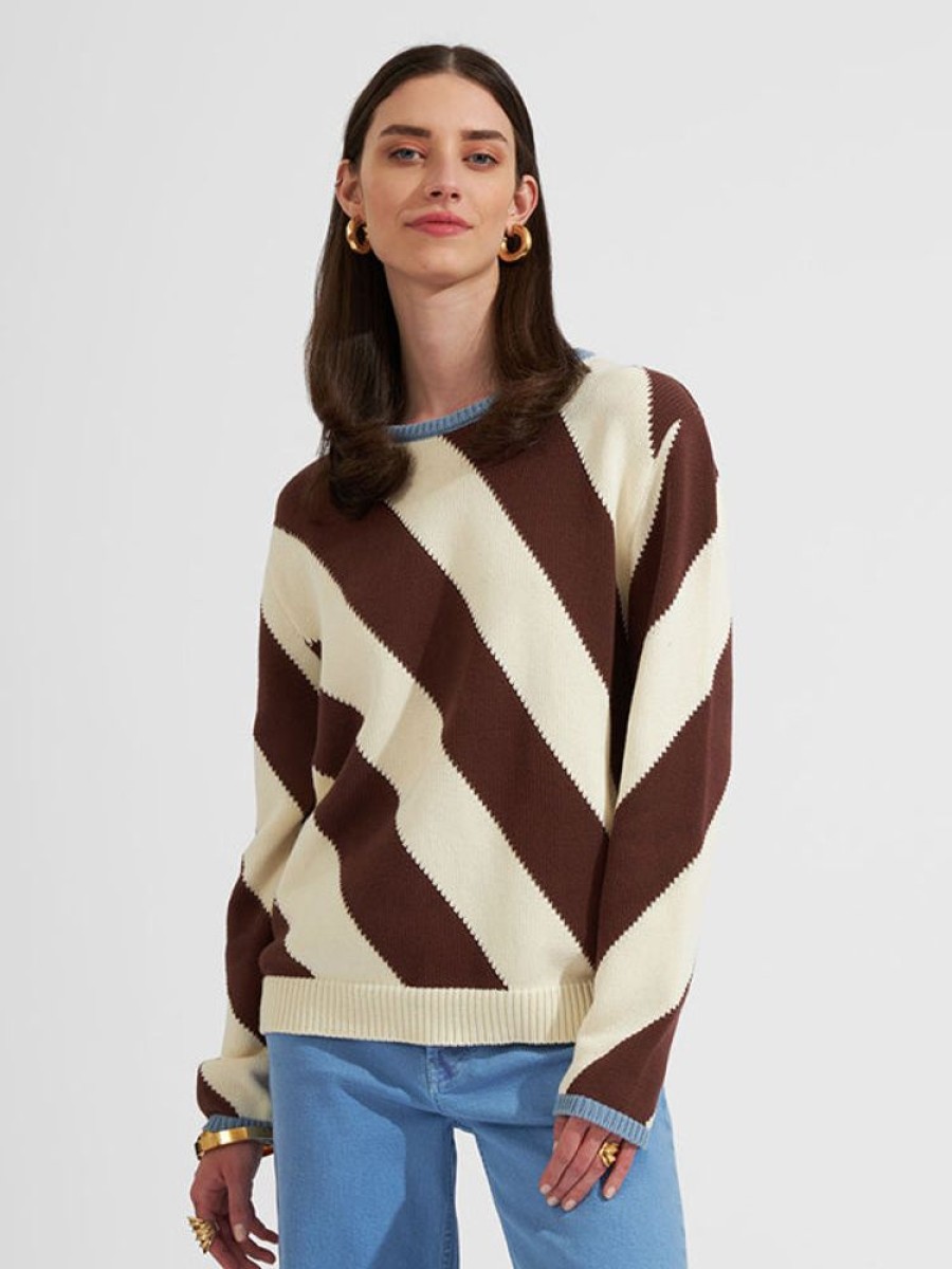 LA DOUBLEJ Veneziana Sweater In Chocolate