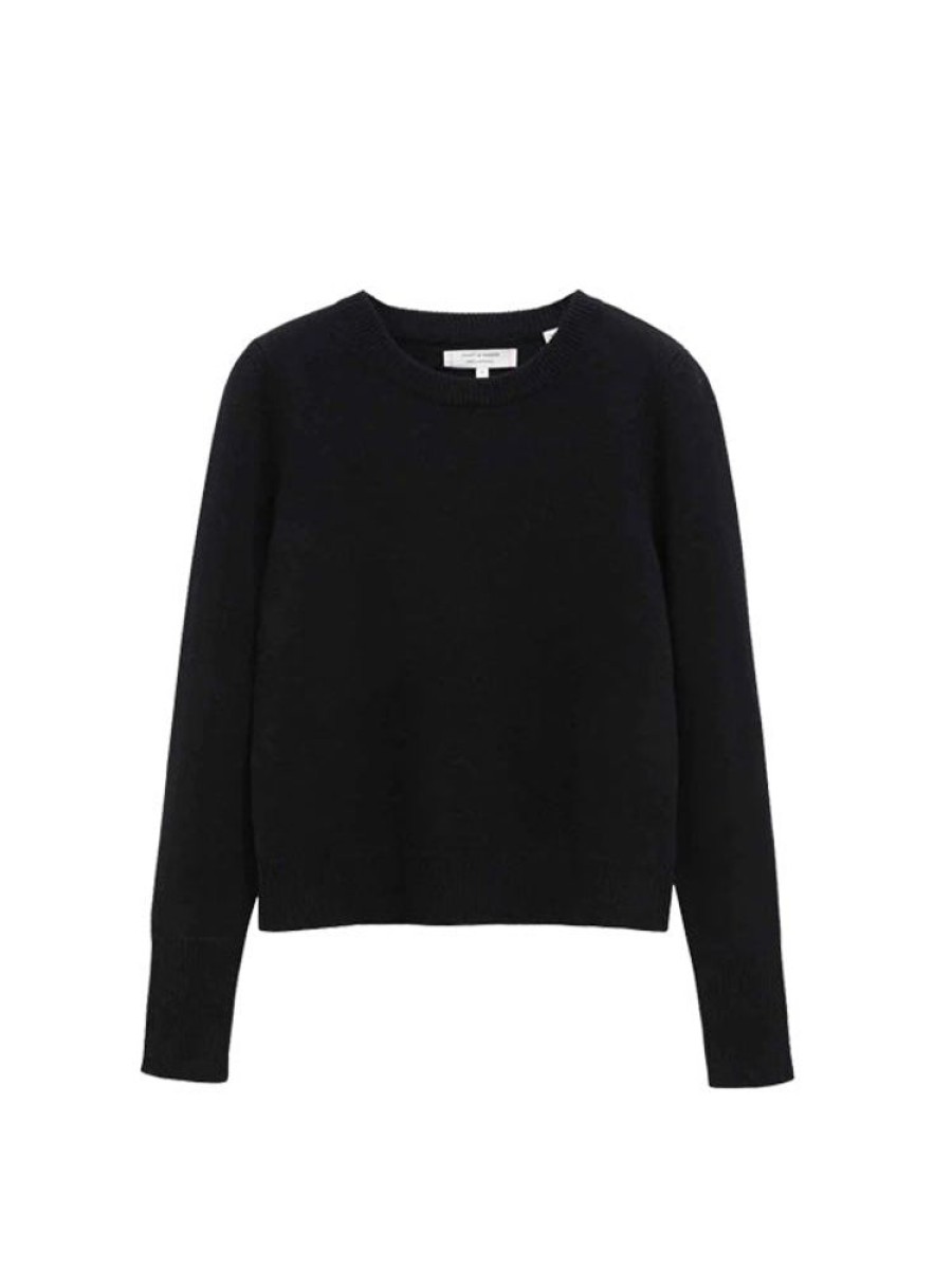 CHINTI AND PARKER The Cropped Essentials Sweater In Black