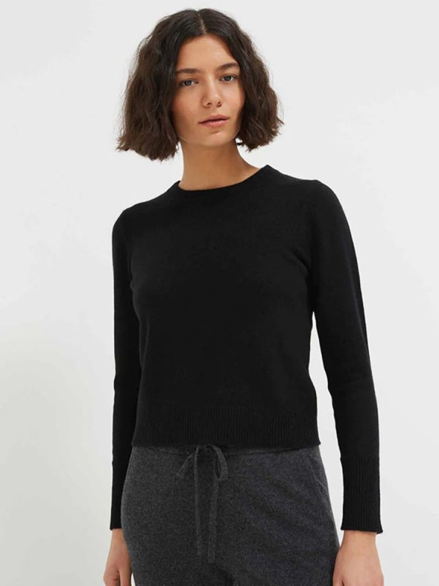 CHINTI AND PARKER The Cropped Essentials Sweater In Black