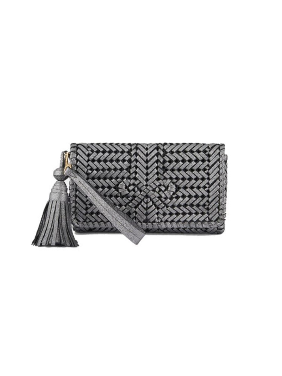 ANYA HINDMARCH The Neeson Tassel Clutch In Anthracite