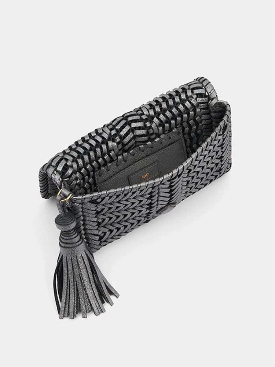 ANYA HINDMARCH The Neeson Tassel Clutch In Anthracite