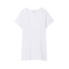 NILI LOTAN Carol V-Neck Tee Shirt In White