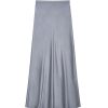 ANINE BING Bar Silk Skirt In Grey