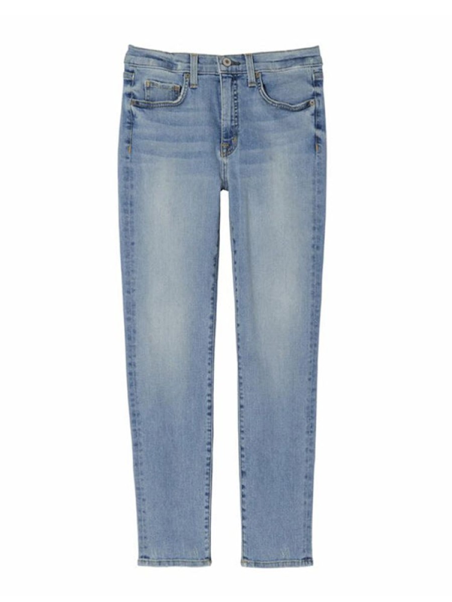 NILI LOTAN Mid Rise Jean In Light Blue