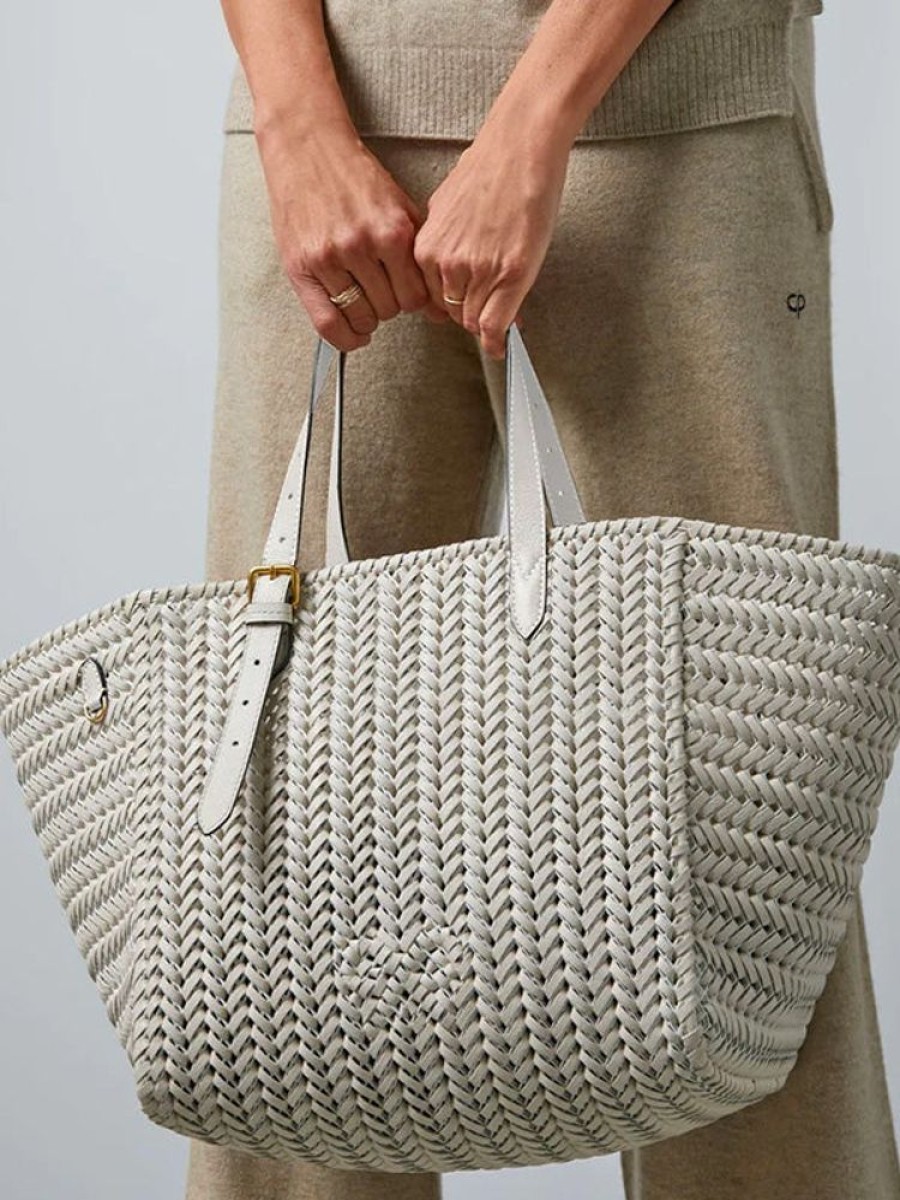 ANYA HINDMARCH The Neeson Square Tote In Chalk