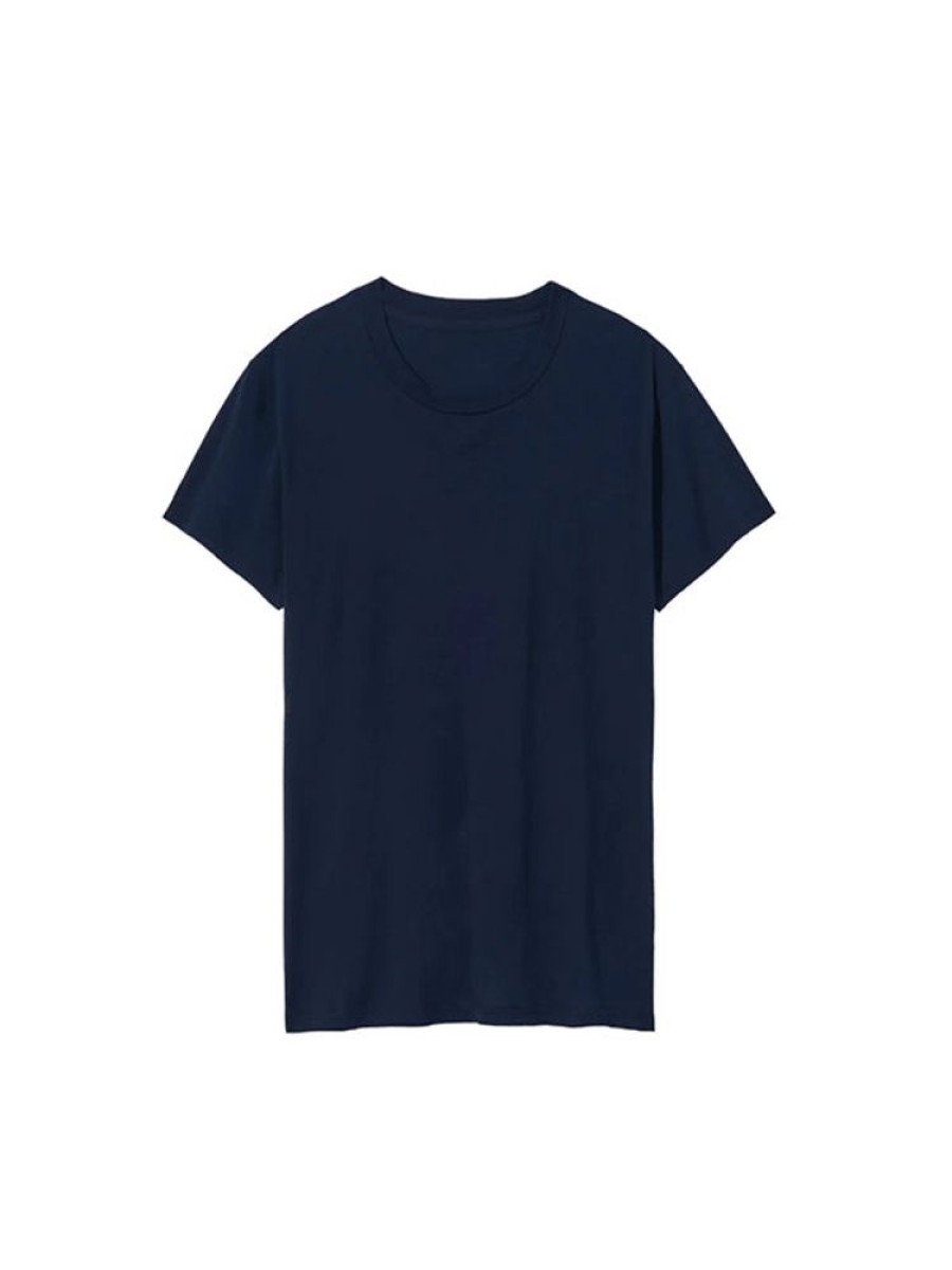 NILI LOTAN Mariela Crewneck Tee In Dark Navy