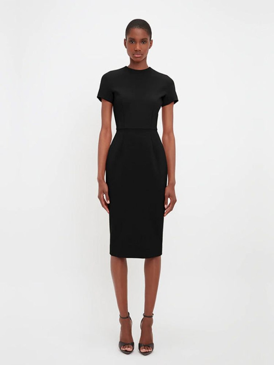 VICTORIA BECKHAM T-Shirt Fitted Dress In Black