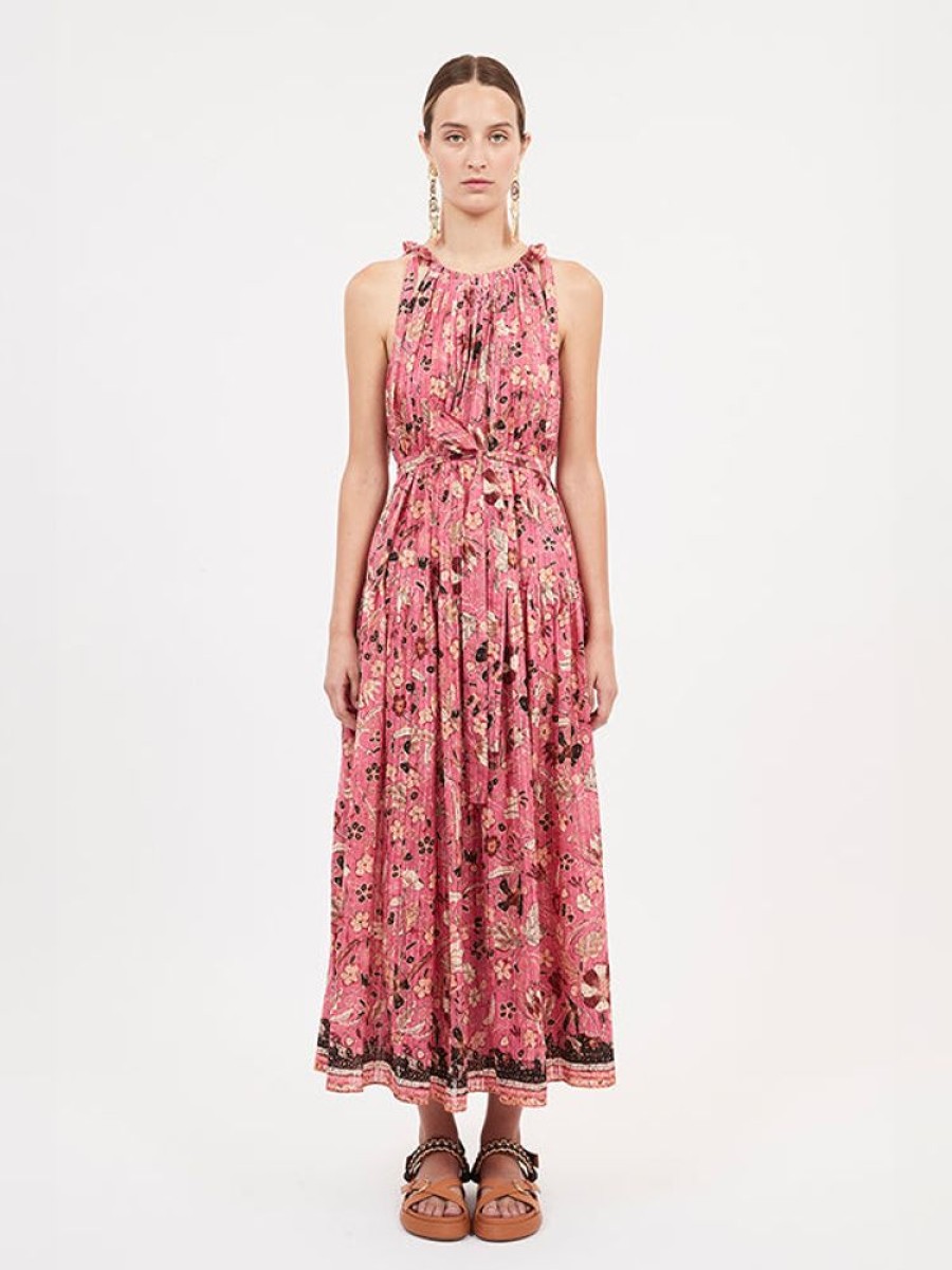 ULLA JOHNSON Samar Dress In Hollyhock