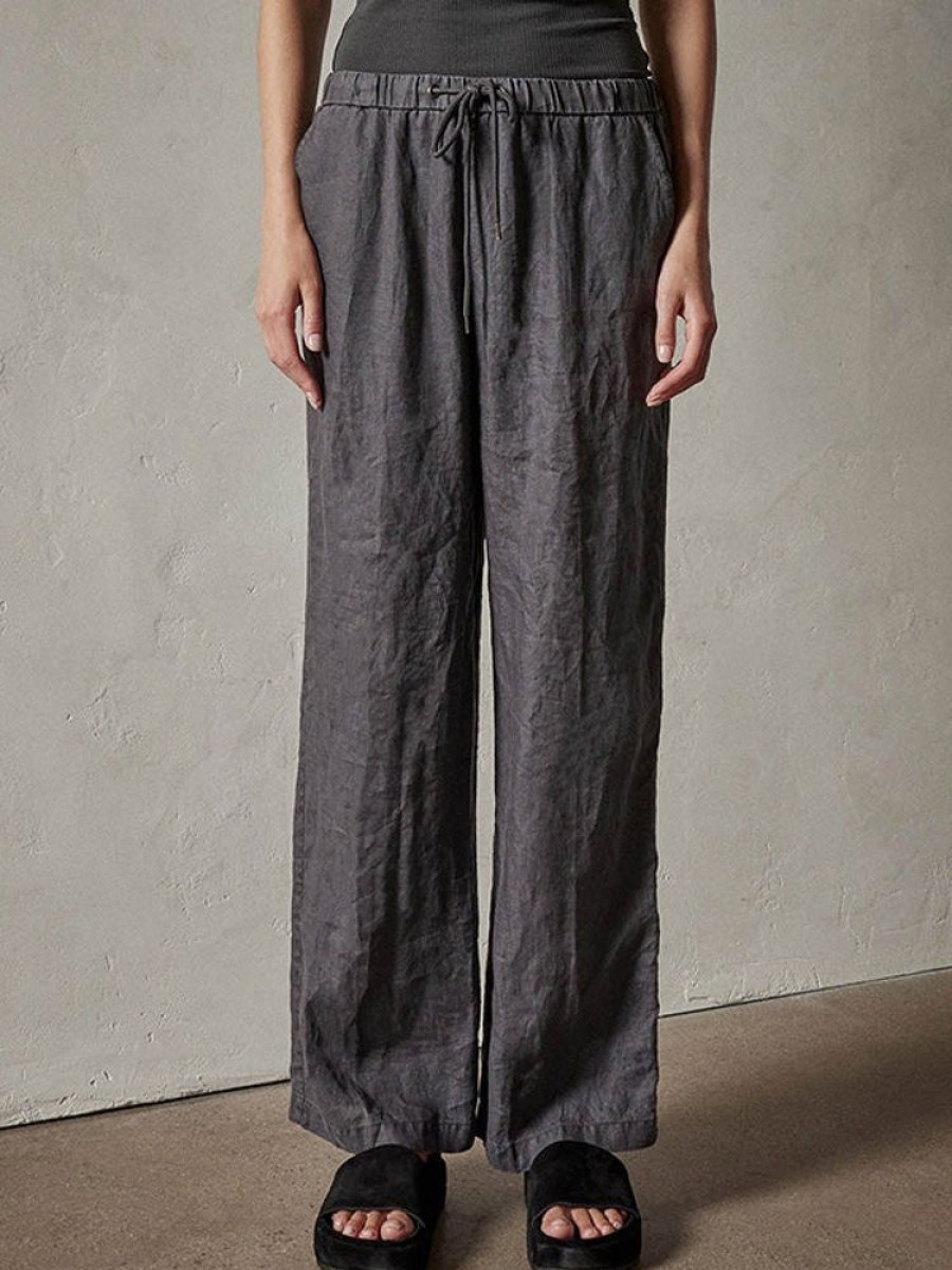 JAMES PERSE Linen Lounge Pant In Magma Pigment