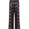 LA DOUBLEJ La Comasca Pants In Jacquard Spritz Blue Petrol