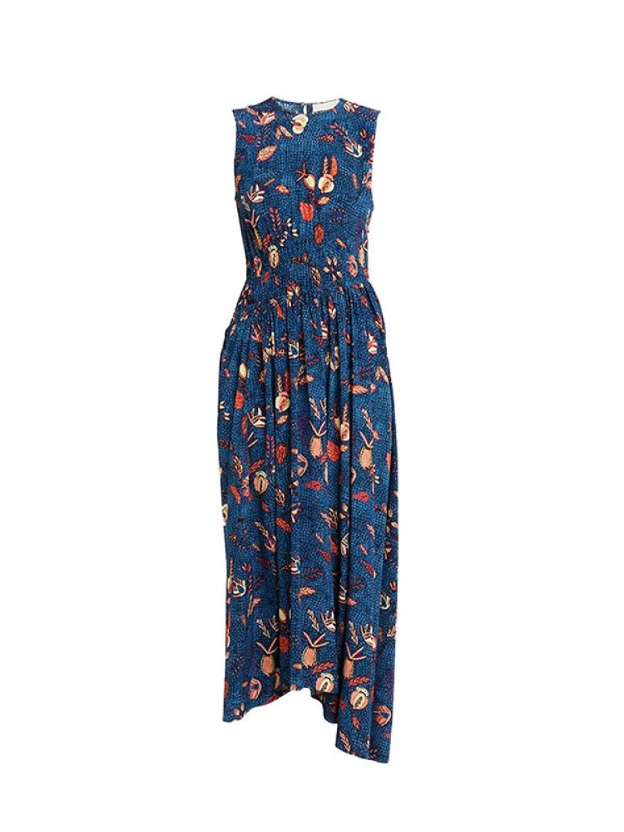 ULLA JOHNSON Luca Dress In Blue Dahlia