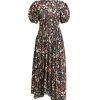 ULLA JOHNSON Eden Dress In Obsidian Botanica