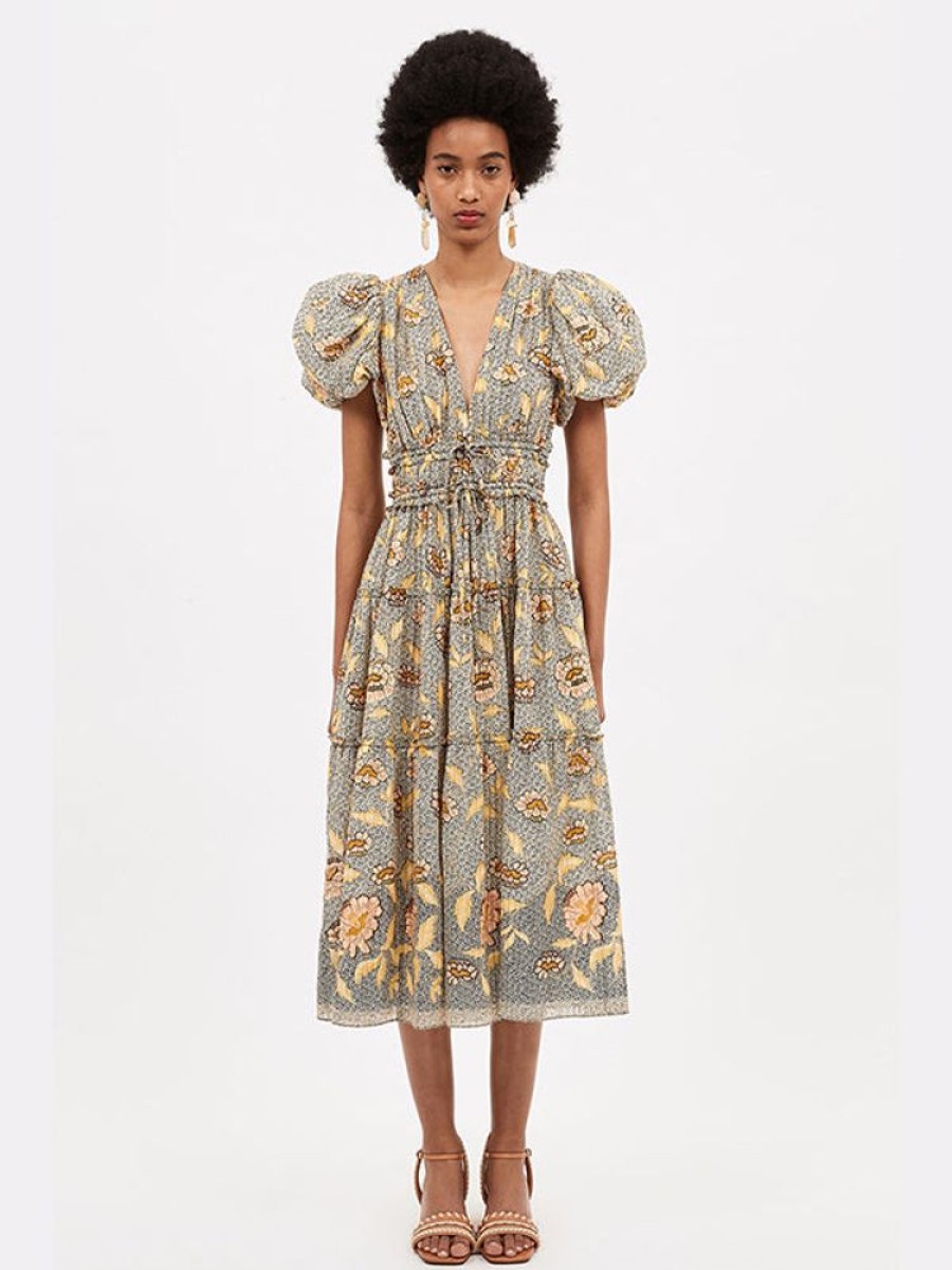 ULLA JOHNSON Eloisa Dress In Chrysanthemum