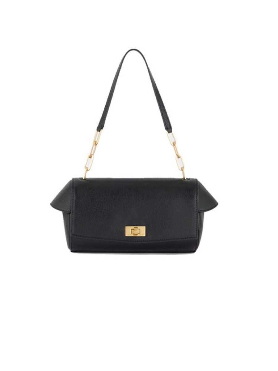 ANYA HINDMARCH Tube Bag In Black High Shine Capra