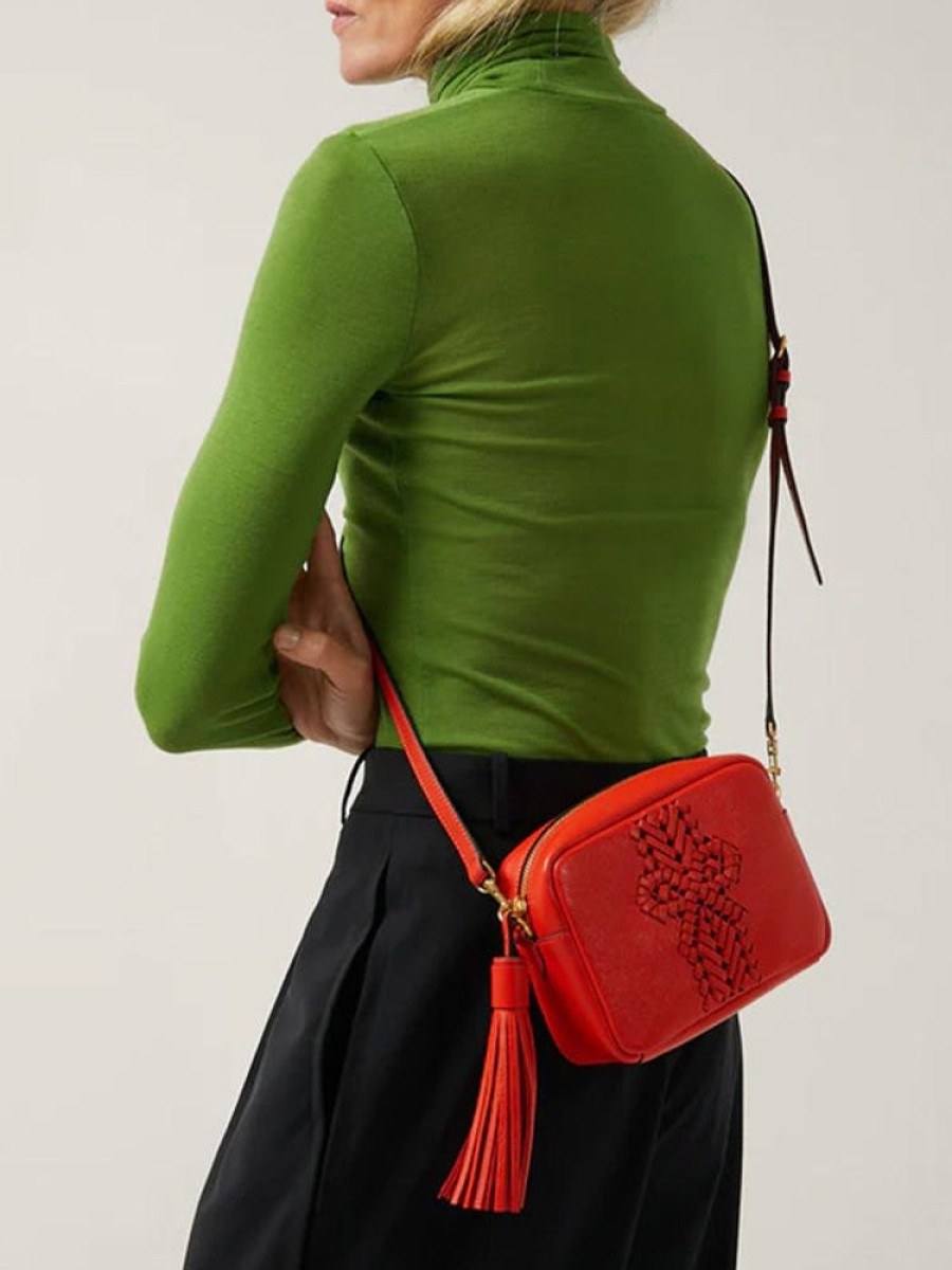 ANYA HINDMARCH The Neeson Cross Body In Flame Red