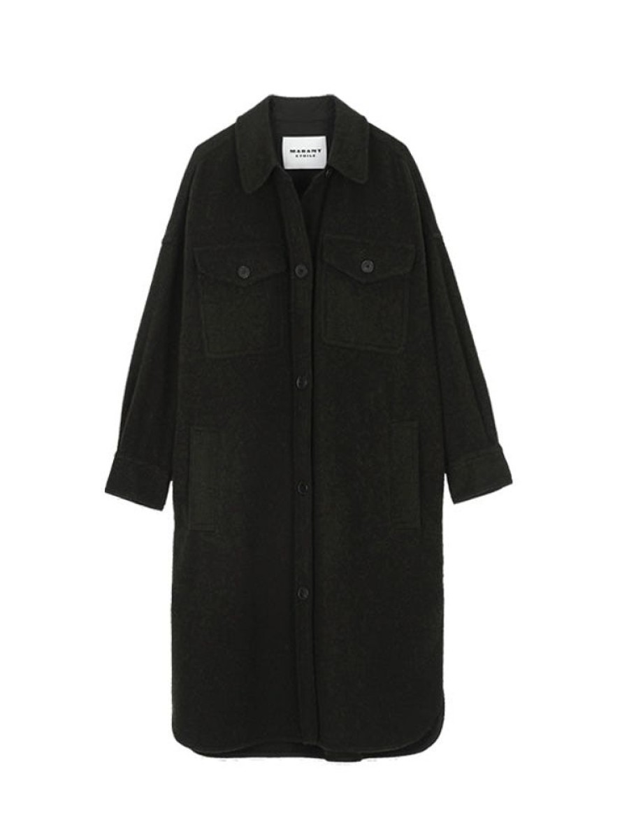 ISABEL MARANT ETOILE Fontia Coat In Anthracite