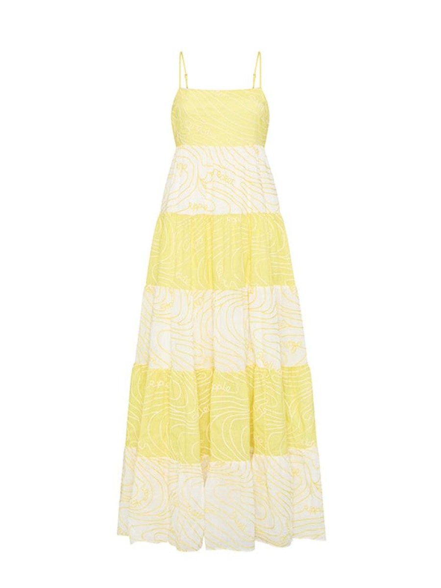 ANTIPODEAN Surge Tiered Maxi In Zest