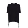 PROENZA SCHOULER WHITE LABEL Relaxed Side Tie T-Shirt In Black